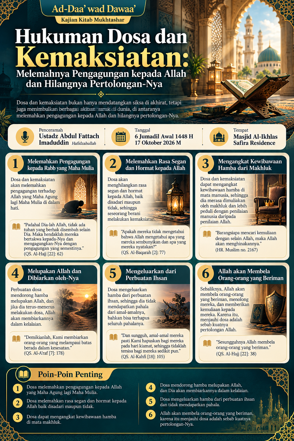 Hukuman Dosa dan Kemaksiatan Infografis Islami