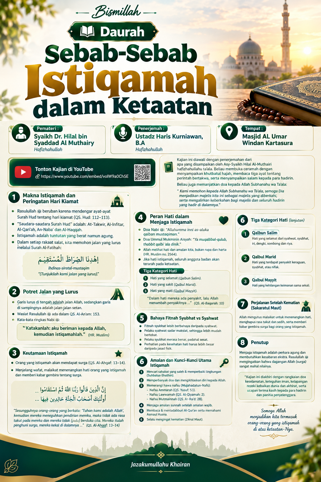 Rangkuman sebab istiqomah
